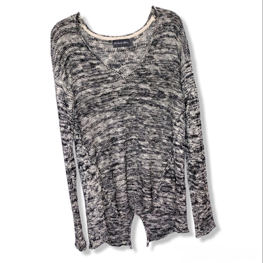 Michael Stars - Space Dye Neutrals V-Neck Sweater - Size 2
